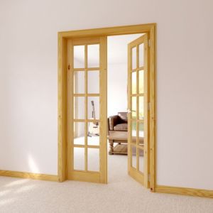 10 Lite Clear Glazed Internal French Door Set (H)2030mm (W)760mm Review thumbnail