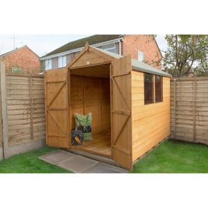 8X6 Apex Shiplap Wooden Double Door Shed with Assembly Base Included Review thumbnail